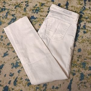 AG Adriano Goldschmied STEVIE Ankle White Jeans 28